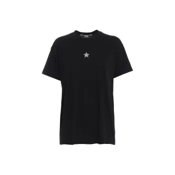Stella McCartney Star print Faux pearl embellished T shirt