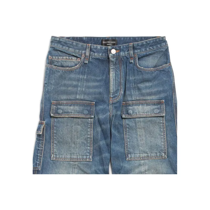 Balenciaga Jeans Loose Fit Women's Dark Blue-2