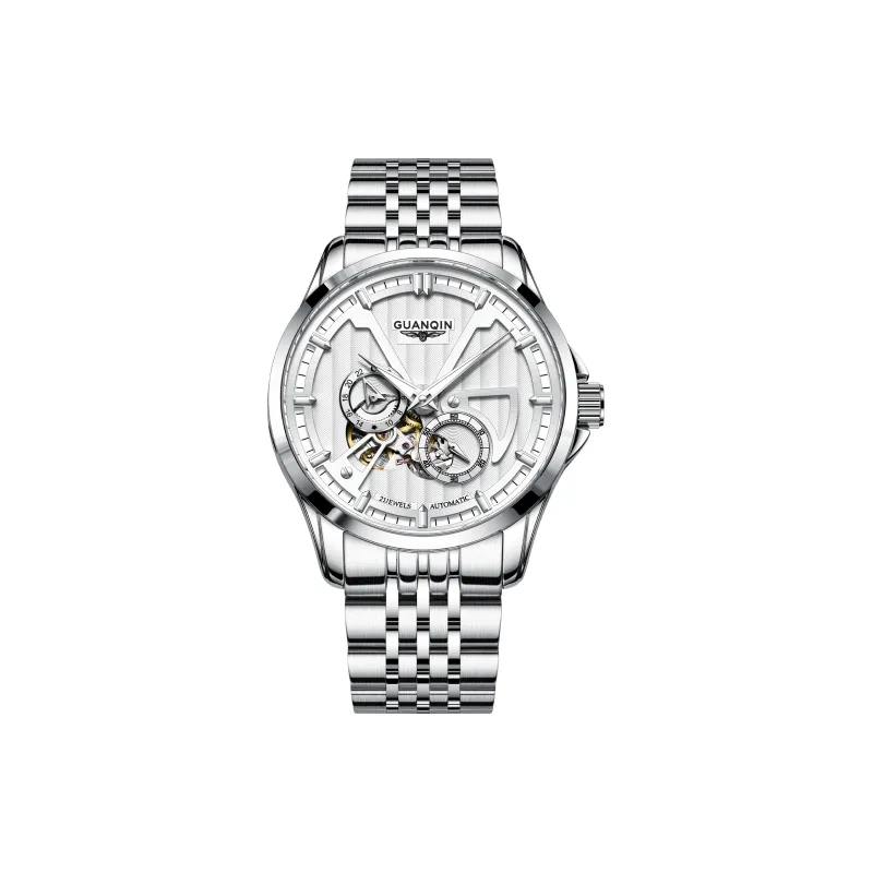 GUANQIN Super Player Collection Automatic Mechanical Movement Stainless Steel Watchband Watch Men's Watches Black Dial-6