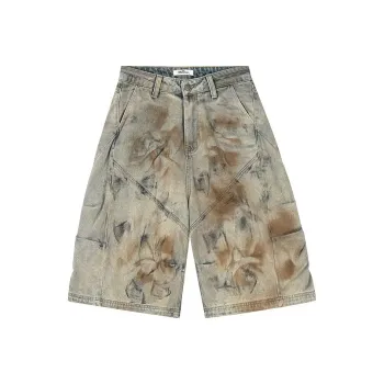 YEARNED Denim Shorts Women's Yellow Mud