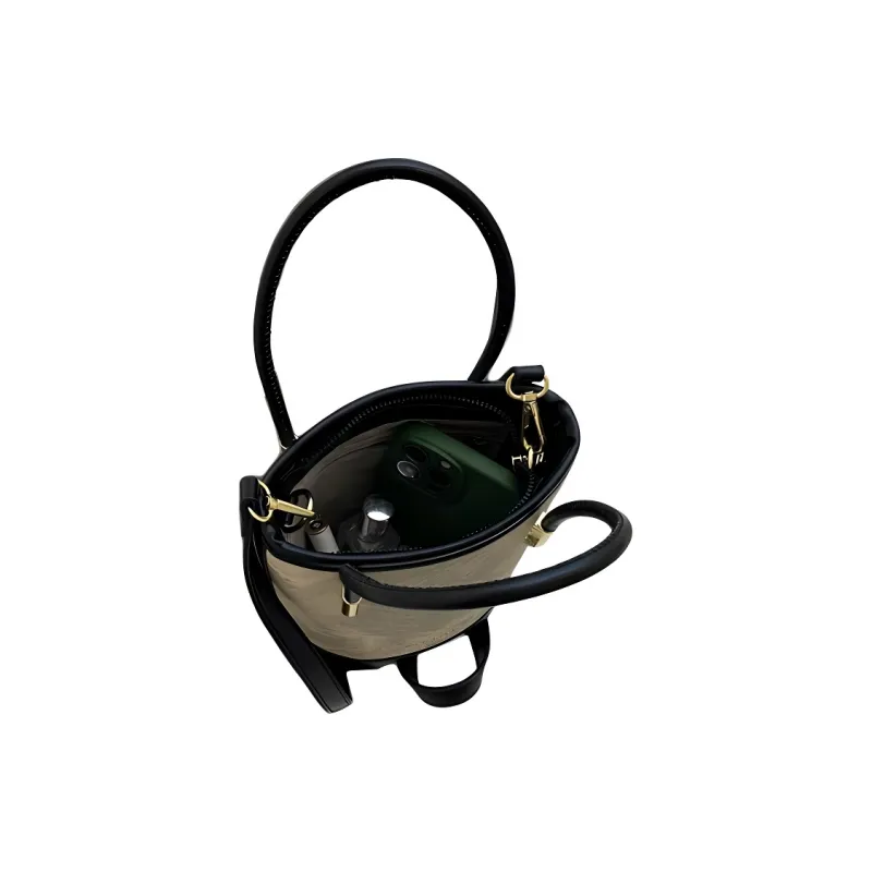 Morellybear PU One Shoulder Handbags Women's Black Brown/beige/blue-3