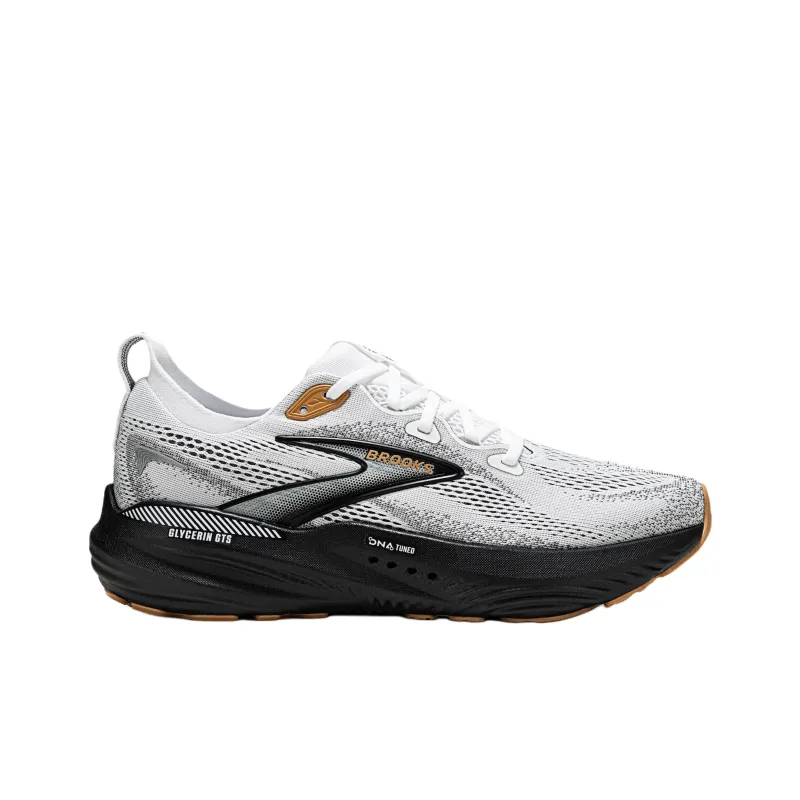 Brooks Glycerin 22 Low Top Running Shoes Men's White Gray-1