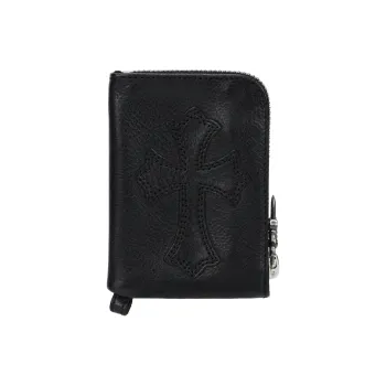 Chrome Hearts Leather Wallet Men's Black