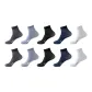 10 Pack (2 Black+2 White+2 Dark Gray+2 Gray Blue+2 Navy Blue)