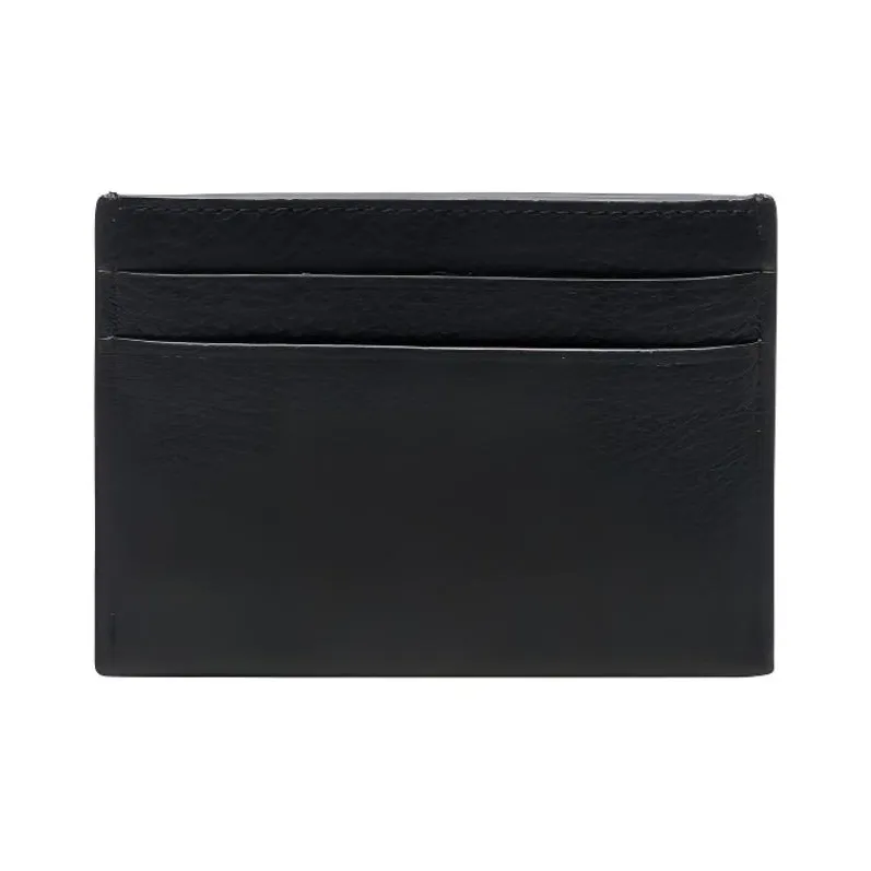 KENZO Leather Wallet Card Clip Card Holder Men's Black-3