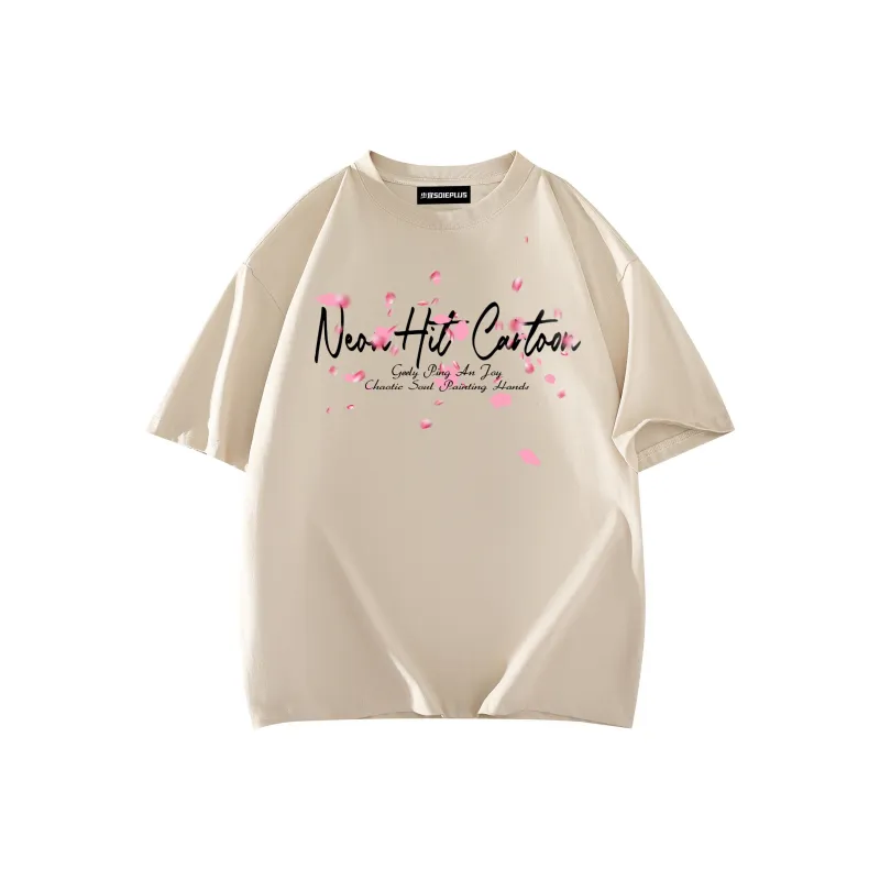 SOIE T Shirts Unisex Light Beige Apricot-1