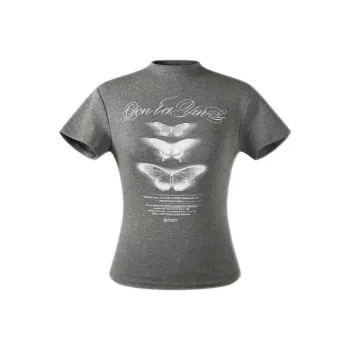 EMDPN T Shirts Women's Gray