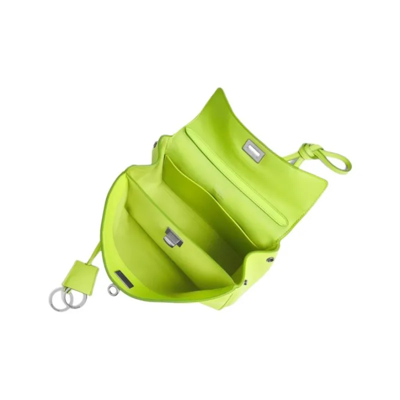 Balenciaga Rodeo Calfskin One Shoulder Handbag Mini Women's Apple Green-3