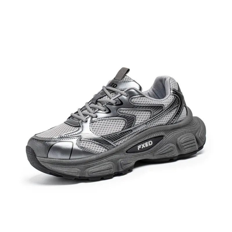 JANECO Slip Resistant, Abrasion Resistant, Breathable Low Top Chunky Sneakers Men's-7