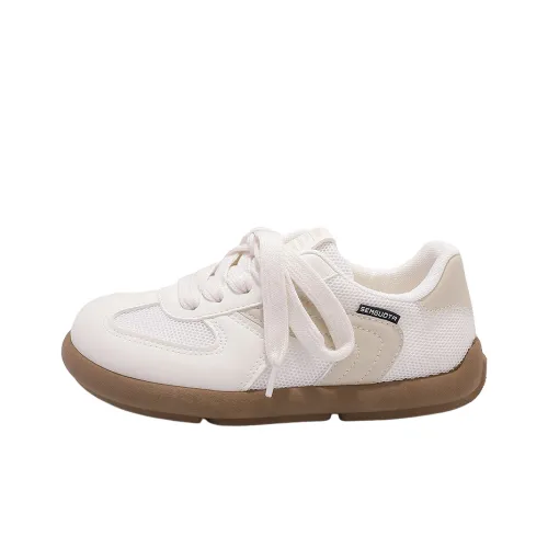 Medd Anti Slip Wear Resistant Low Top Stylish Skateboarding Shoes Women's Soft Beige