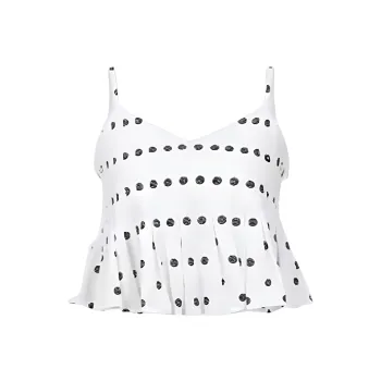 URBAN REVIVO Camisoles Women's Raw White Print
