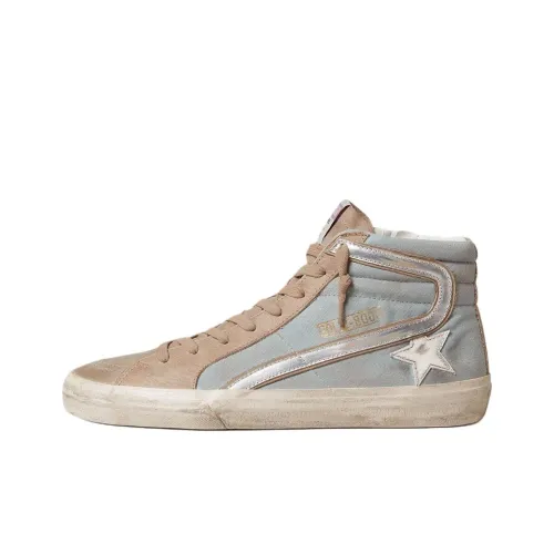 Golden Goose Slide High Top Skateboard Shoes Men's Blue