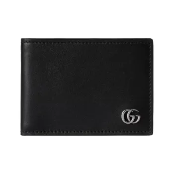 GUCCI GG Marmont Leather Wallet Mini Men's Black
