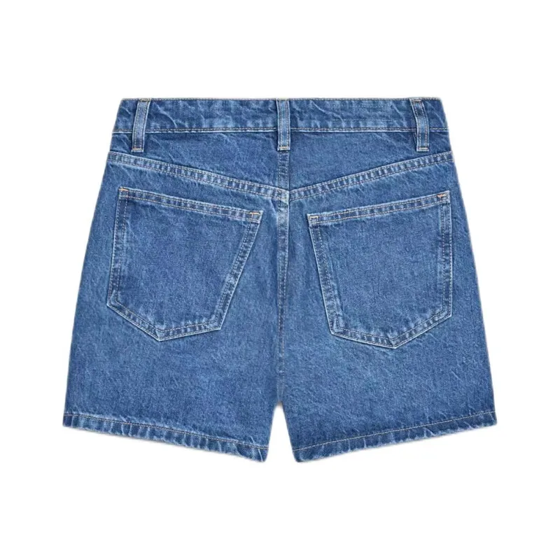 ZARA Trf Denim Shorts Women's Sea Blue-1