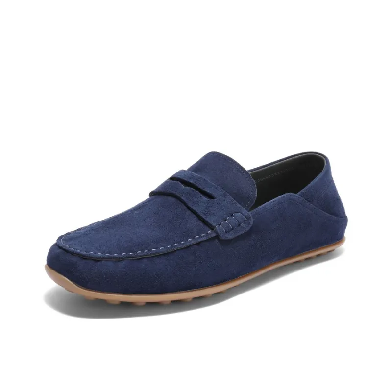 BELLE Gommino Loafers Men Gray, Earth Yellow, Blue-9