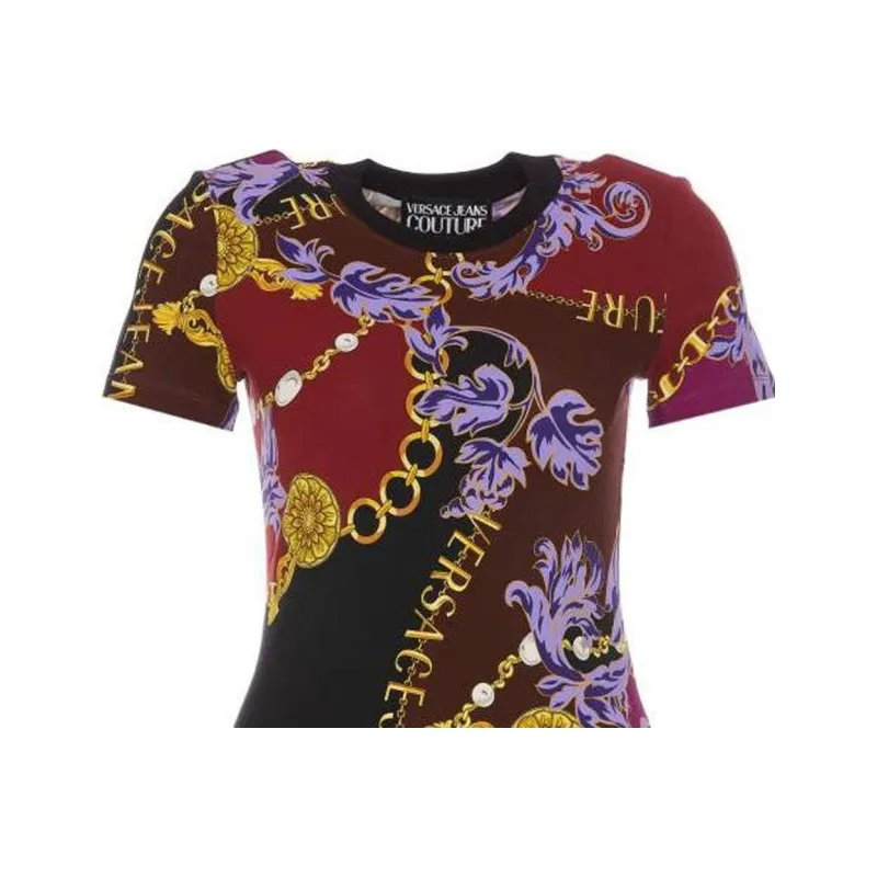 VERSACE JEANS COUTURE Baroque print Cotton T shirt-2