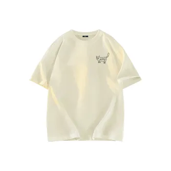 A02 T Shirts Unisex Light Beige Apricot