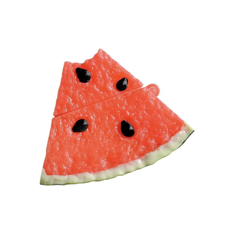 Baohuguang Compatibility Apple AirPods 3/1/2/Pro TPU Trendy Minimalist Style Summer Watermelon Fun Headphone Cases-2