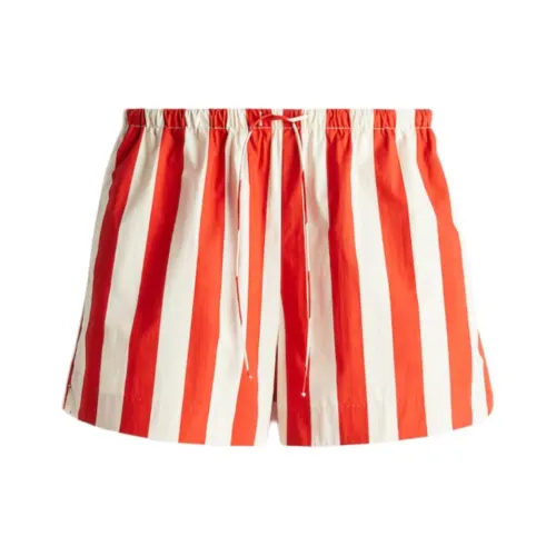 H&M Casual Shorts Women's Red/Cream