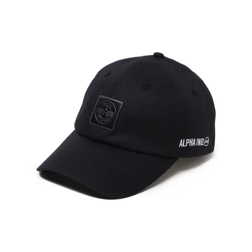 Alpha Industries Cotton Baseball Caps Men's Black