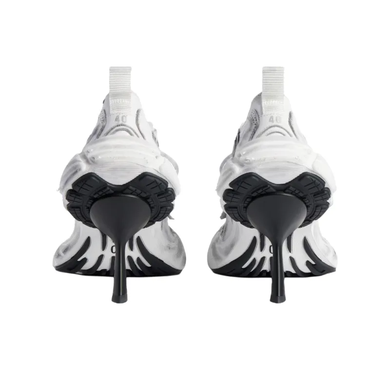 Balenciaga Monday Slim Heel High Heels 8.5cm Women's White-5