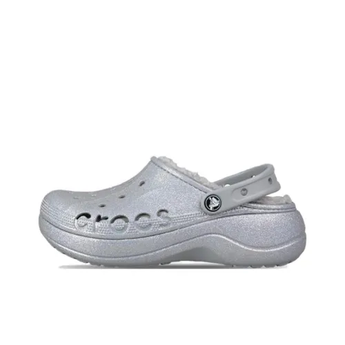 Crocs Baya Clogs Women's Silver