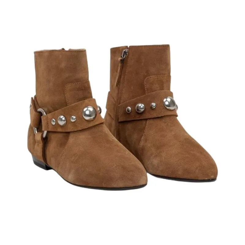 ISABEL MARANT Siago Ankle Boots Women's Brown-1
