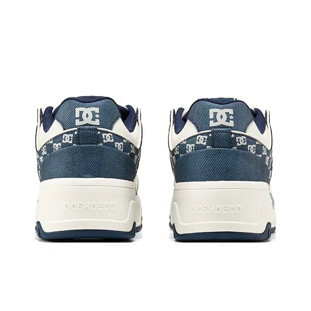 DC Shoes CAMPUS CAS Abrasion Resistant Slip Resistant Low Top Brother's Skateboard Shoes Women's Monogram White Blue-3