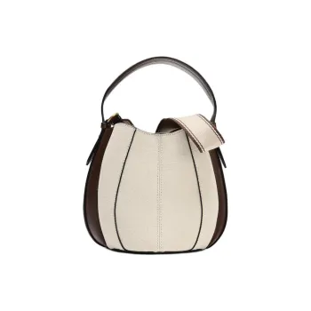 ZARA Cotton Bucket Bag, Shoulder Bag, Crossbody Bag, Handbag Women's Light Beige