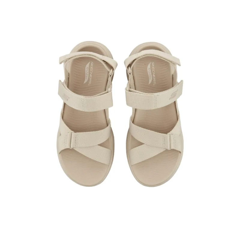 Skechers Go Walk Arch Fit One Strap Sandals Women's Brown-4
