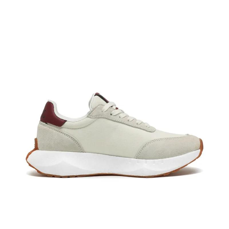 NFL Basic Logo Low Top Skateboard Shoes Unisex Beige Red-1