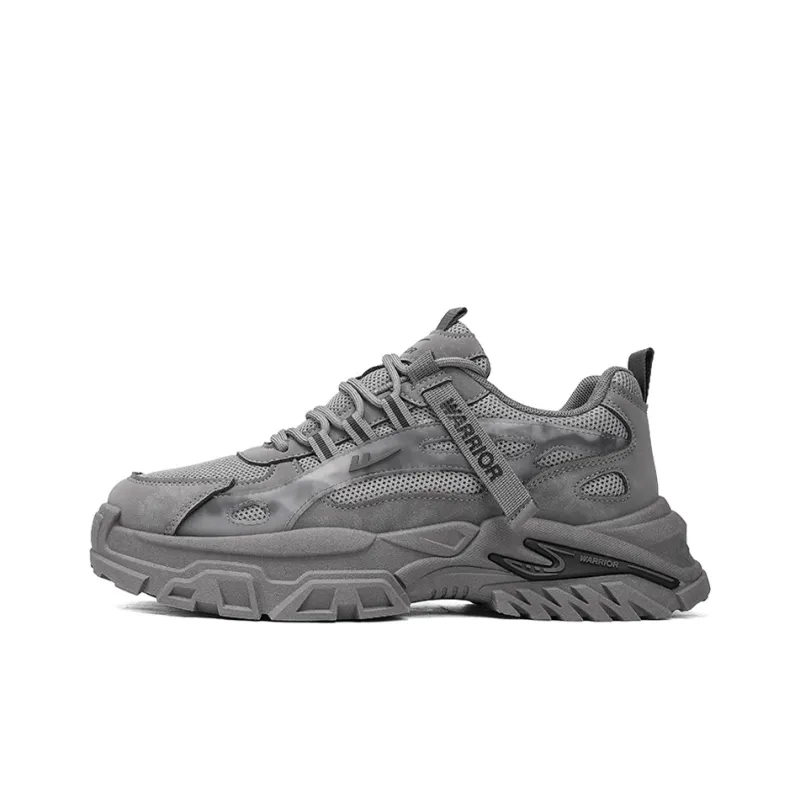 Warrior Breathable Height Increase Low Top Chunky Sneakers Men's-5