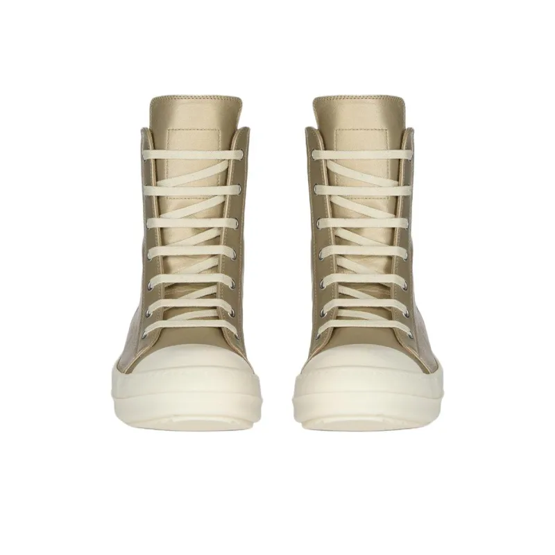 RICK OWENS/RO High Top Skateboard Shoes Women's Gold-2