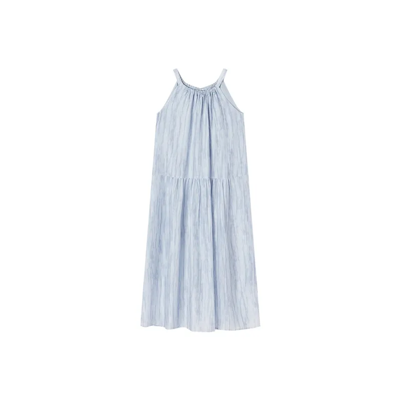 XIANGYING Sleeveless Dress Women's Blue-0