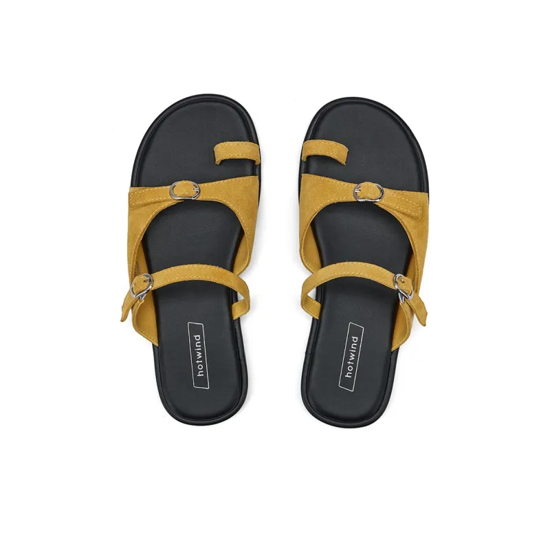 Hotwind Rubber Sole Slip Resistant Slide Slippers Women's-12