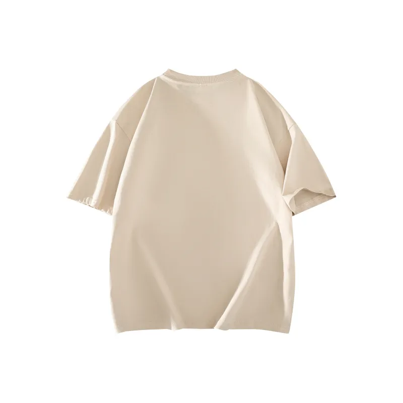 SOIE T Shirts Unisex Light Beige Apricot-1