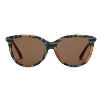 Burberry Acetate Round Sunglasses Unisex Light Sand