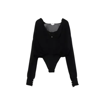Elisabetta Franchi Silk Georgette Bodysuit