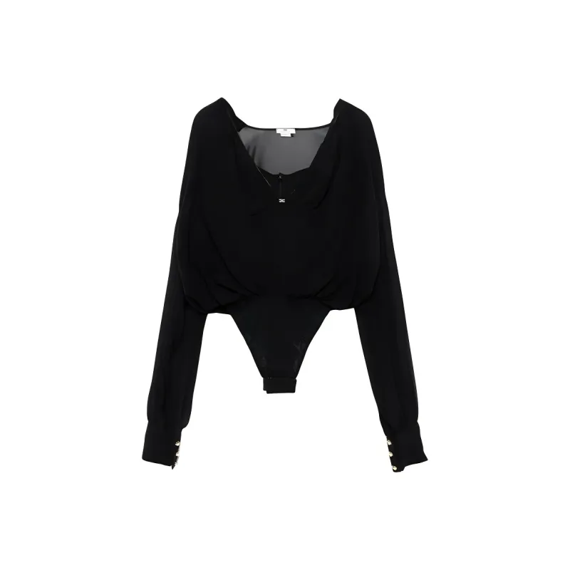 Elisabetta Franchi Silk Georgette Bodysuit-0