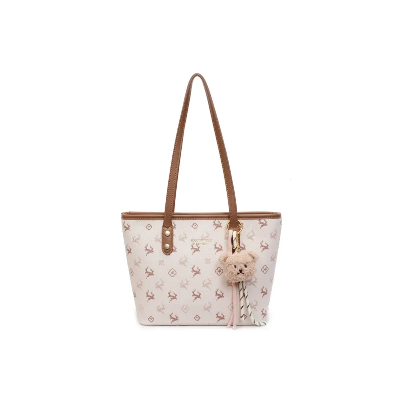Miss Angel PU Shoulder Bag Women's White/Pink/Black-11