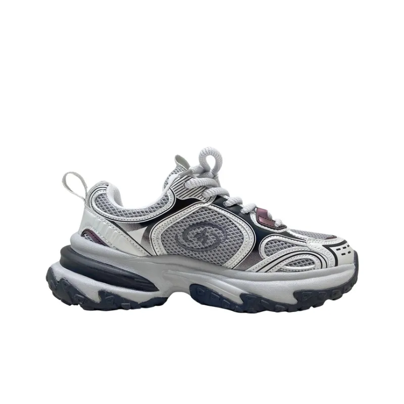 MQGAll Slip Resistant, Abrasion Resistant, Lightweight Low Top Chunky Sneakers Unisex Dark Gray-1