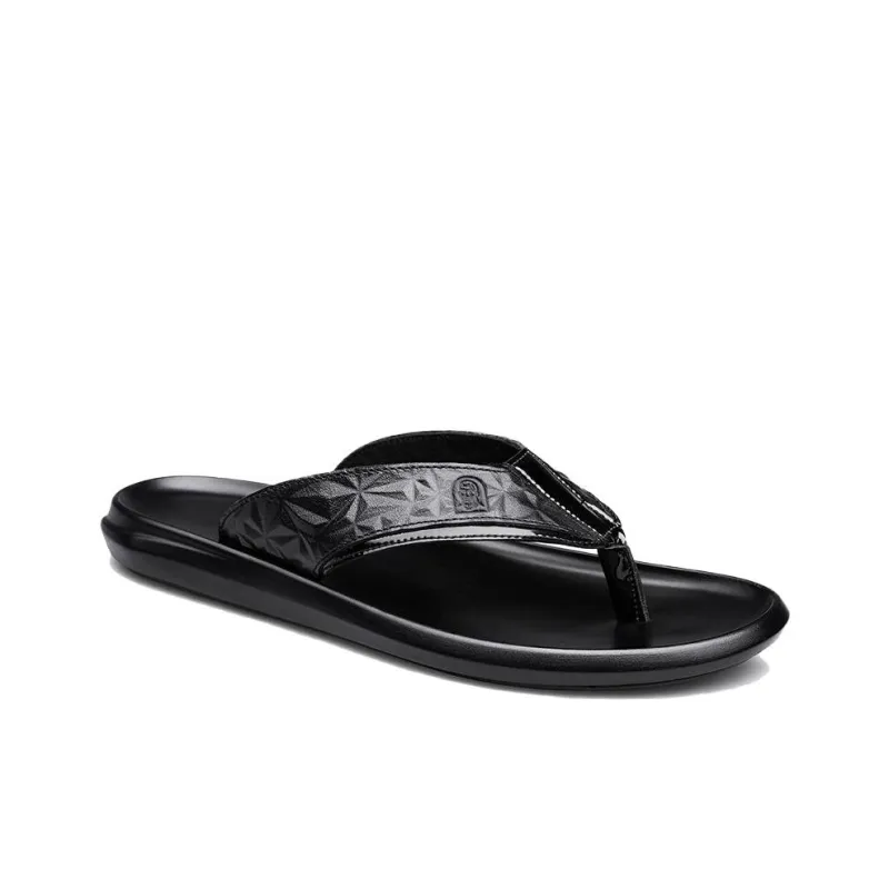 LAORENTOU Rubber Sole Flip Flops Men's Black-3