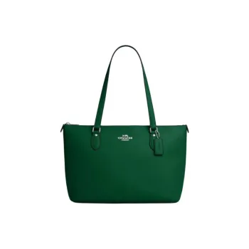 COACH Gallery Recycled Leather Tote Bag, Shopping Bag, Shoulder Bag Tubas Women's Grass Green