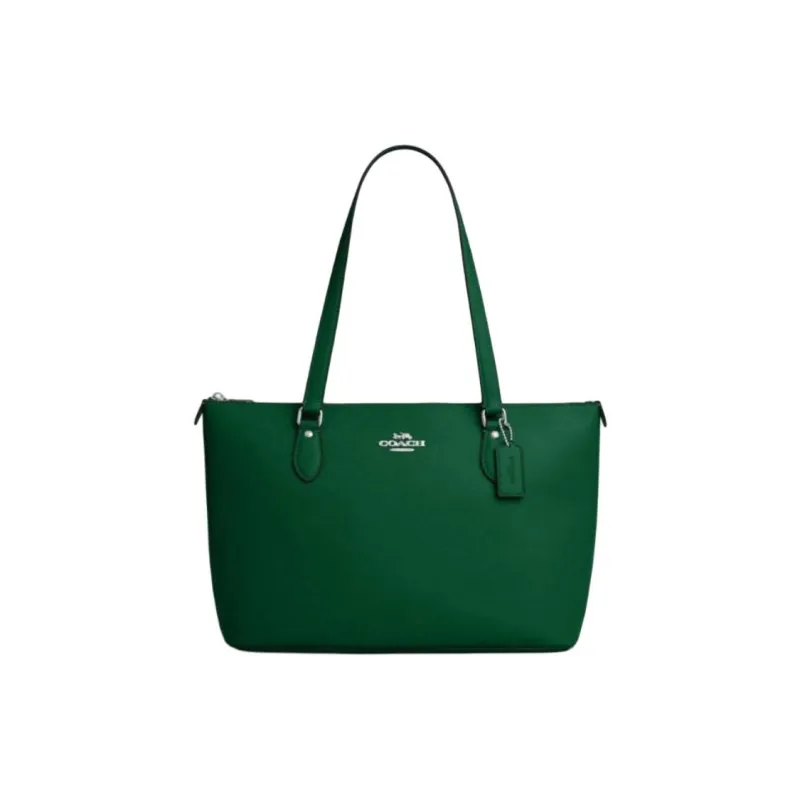 COACH Gallery Recycled Leather Tote Bag, Shopping Bag, Shoulder Bag Tubas Women's Grass Green-0