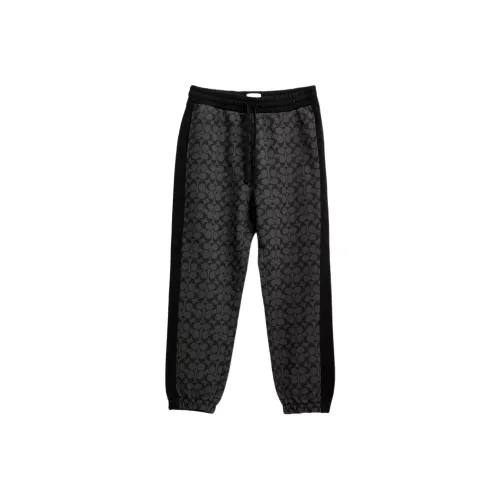 COACH Knitted Sweatpants Men's Charcoal Black