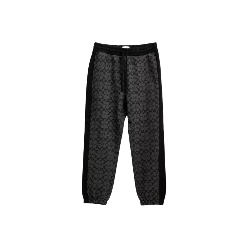 COACH Knitted Sweatpants Men's Charcoal Black-0