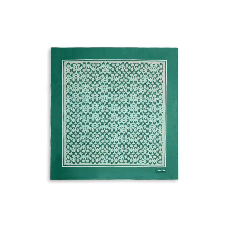 COACH Silk Scarves Women's Green-0