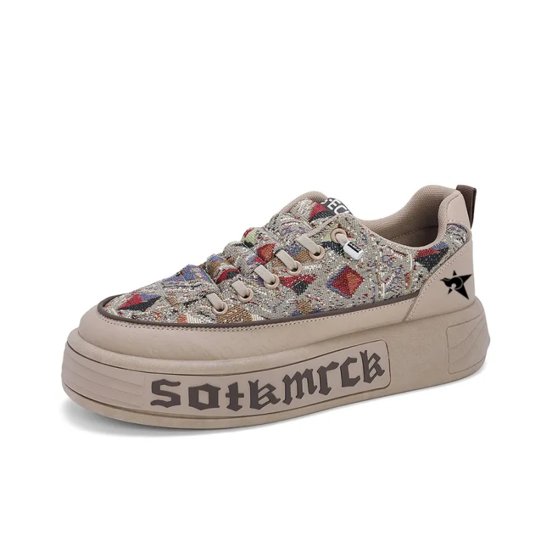 Bookish Star Slip Resistant And Breathable Low Top Skateboard Shoes Men's-5