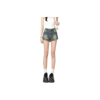 NRTR High Rise Slimming Flared Denim Shorts Women's