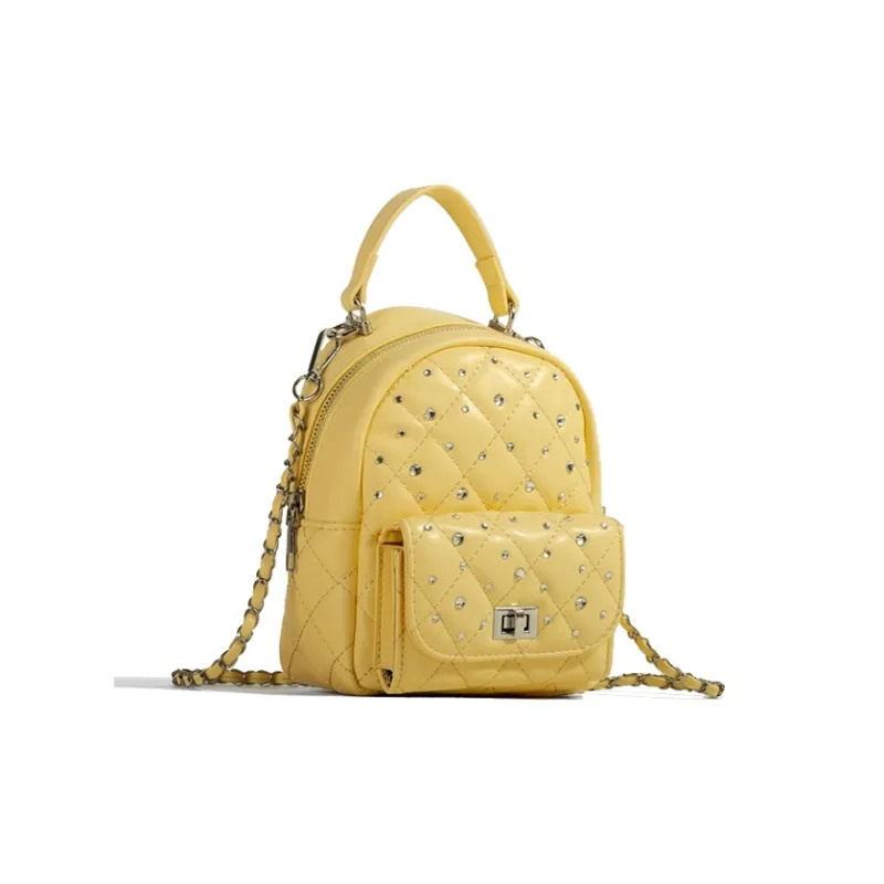 Jade En Plus PU Backpack Regular Women's Soft Pink/Ink Stone Black/Lemon/Milk White-15